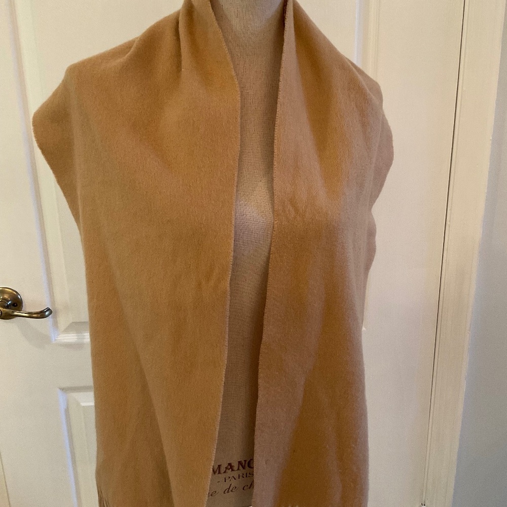 Sutton Studio Cashmere Tan Scarf EUC